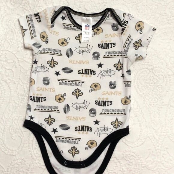 NFL New Orleans Saints Football Onesie Size 6-12 Months for Baby Girls or Boys - Picture 1 of 4